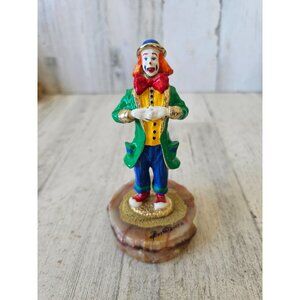 Ron Lee‎ clown green 2002 vintage Gold statue figurine circus